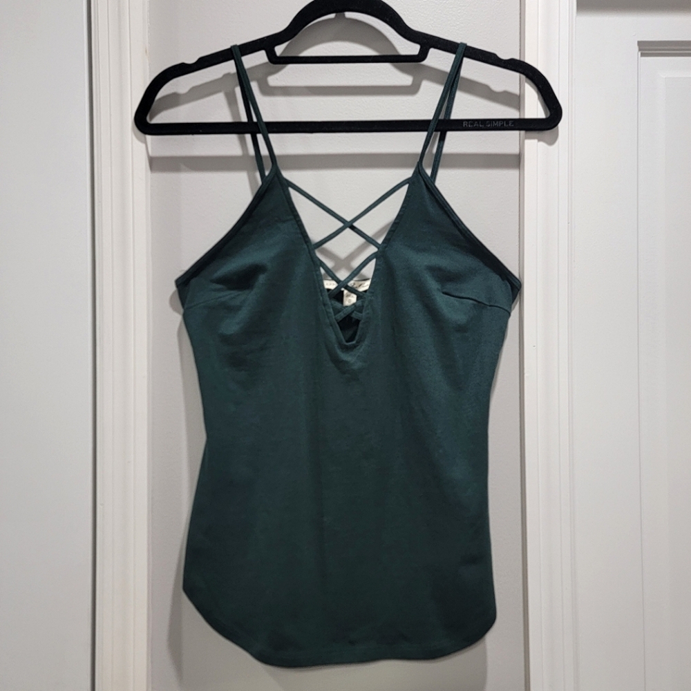 Express One Eleven Crisscross V-Cut Tank Top